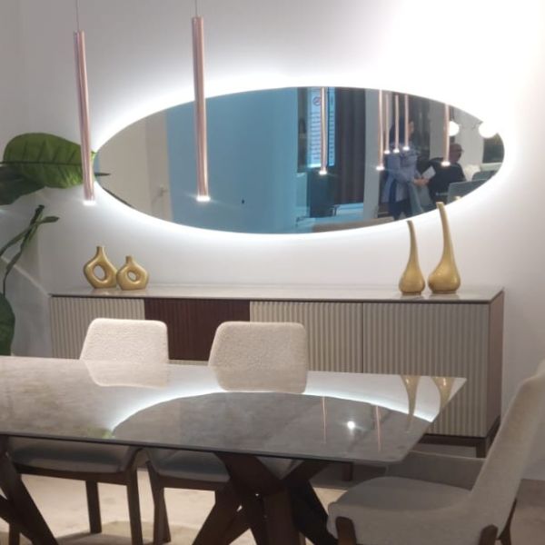 buffet miroir ovale