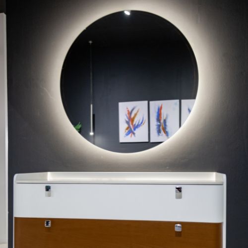 commode moon miroir ovale miroir ronde pour chambre adulte
