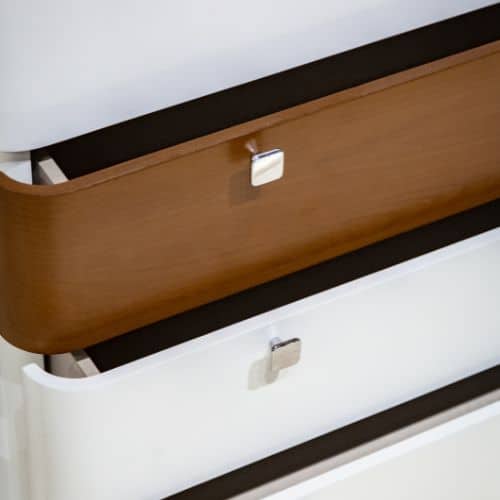 commode moon 2 commode moon bi couleur La teinte du bois selon le choix du client